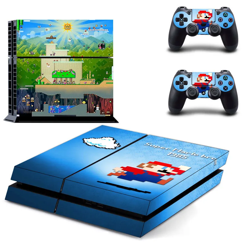 Marios anniversary Edition наклейка для PS4 наклейка для консоли playstation 4 и 2 контроллера PS4 наклейки виниловые
