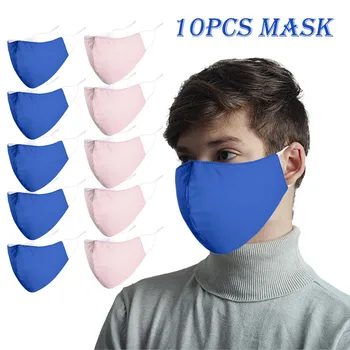 

10pc Adults Windproof Face Mask Washable Mouth Mask Face Shield Breathable Face Shield Reusable Cloth mondmaskers Tapabocas