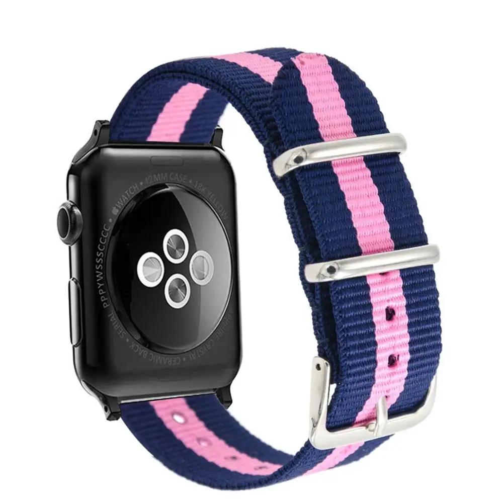 Eastar тканый нейлоновый ремешок для наручных часов Apple Watch, версии 3, 42 мм, 38 мм, версия ткань-как ремешок для iwatch, версия 5/4/3/2/1 браслет на запястье, нейлоновый ремешок Пояс - Цвет ремешка: BPB