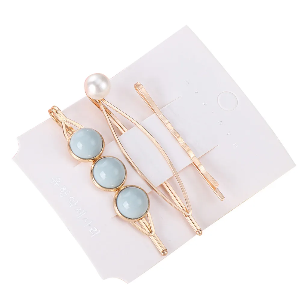 Модная женская заколка для волос с жемчугом заколка аксессуары 3 шт. Набор заколка одна заколка для волос набор жемчужные аксессуары для волос заколки 05