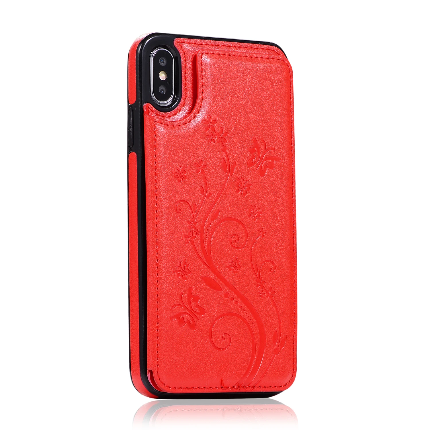 Милый рельефный чехол-кошелек с бабочкой для iphone XS MAX, чехол для телефона, кожаный чехол Capinha для iphone X, XR, XS, чехол с отделениями для карт