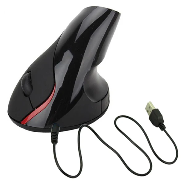 black Etmakit эргономичный дизайн USB Вертикальная оптическая мышь заживление запястья для компьютера PC ноутбука рабочего стола - Цвет: black