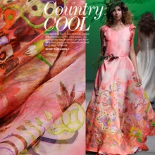 Импорт из США большой магазин знак шелк тутового шелкопряда шифон шелковые платья ручная многоцветная ткань на продажу ткани