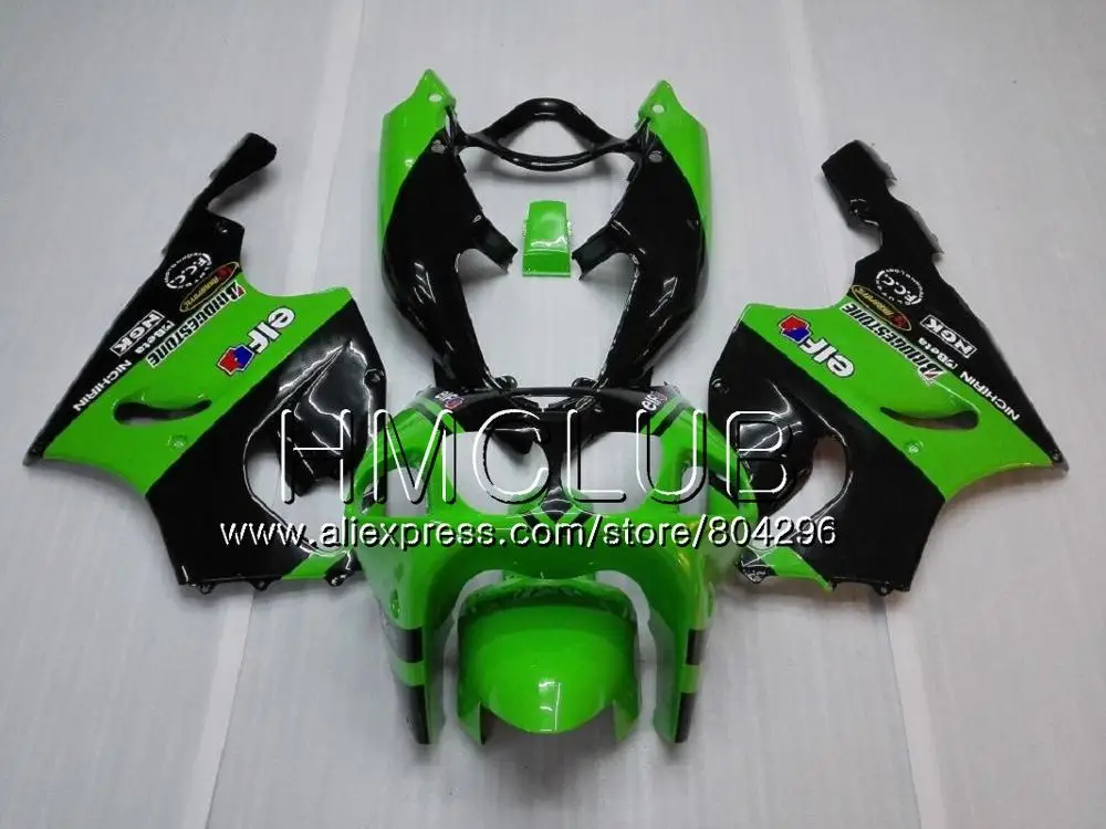 Средства ухода за кожей для KAWASAKI NINJA ZX750 ZX 7R 1997 1998 2003 11JK. 17 ZX 7 R 750 CC цвета: зеленый, черный ZX-7R ZX7R 96 97 98 99 00 01 02 03 обтекатель - Цвет: No. 14