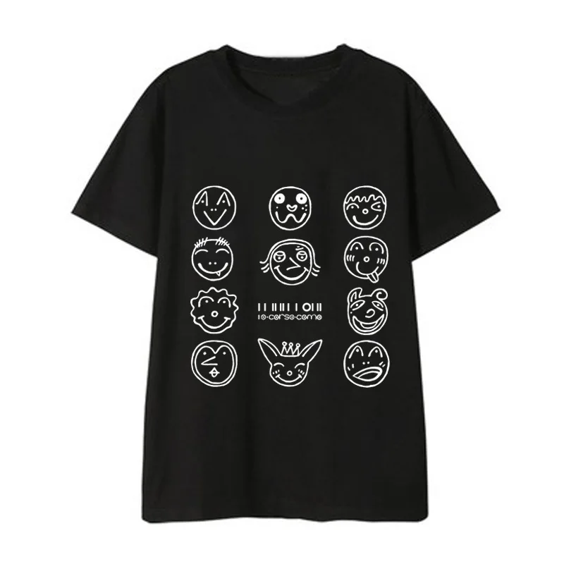 Kpop want ONE футболки с мультипликационным альбомом фан-клуба Повседневная Свободная