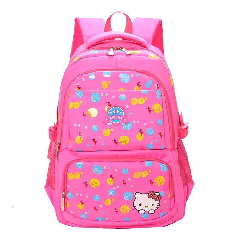 Школьные рюкзаки для подростков Mochila школьная сумка для ноутбука 1-6 лет милая девушка корейский стиль классический панельный Оксфорд молния - Цвет: Red rose