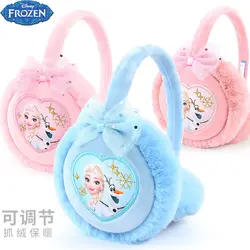 New Disney Princess Cartoon Woman Earmuffs Winter Plus Velvet Warm Head-on Earmuffs Children's Plush Headband Winter Accessories
