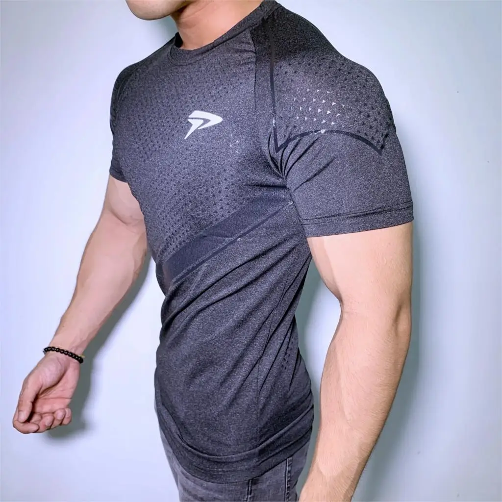 

2019 Running Shirt Men 3D Print Gym Fitness Rashguard MMA Short Sleeve Running T-Shirt Brand Bodybuilding workout Shirts Tops
