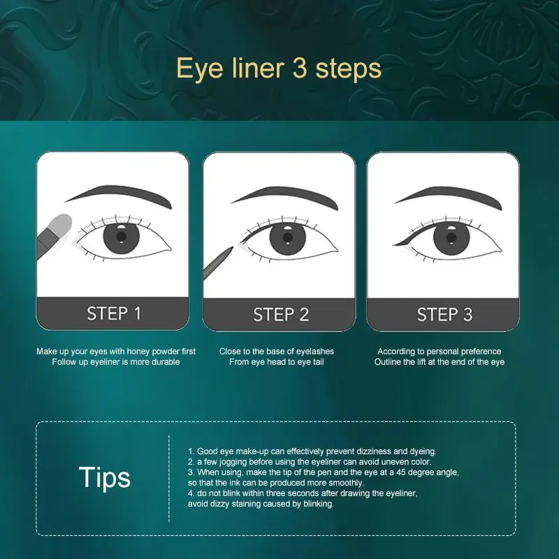 Liquid eyeliner LAIKOU Eye Make Up Waterproof Quick-dry Eye Liner Makeup Cosmetics Tools