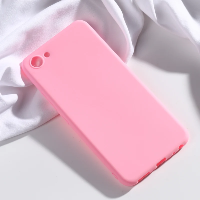Конфеты чехол для Vivo Y81 Y91 Y83 Pro Y71 Y69 Y66 Y67 Y55 Y53 Y22 Y21 Y25 Y53 чехол s силиконовый чехол для Vivo IQOO NEO Z5X X9S X9 Plus чехлы - Цвет: Pink