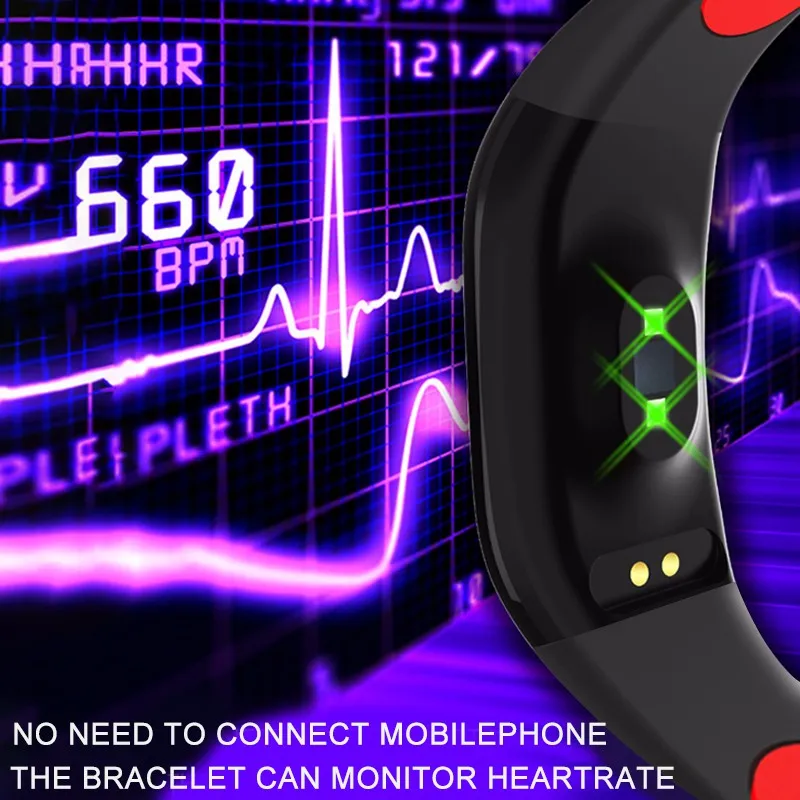 GPS Smart Bracelet Band Activity Tracker Cardio Bracelet IP68 Waterproof Heart Rate Blood Pressure Pedometer Bracelet In Russian