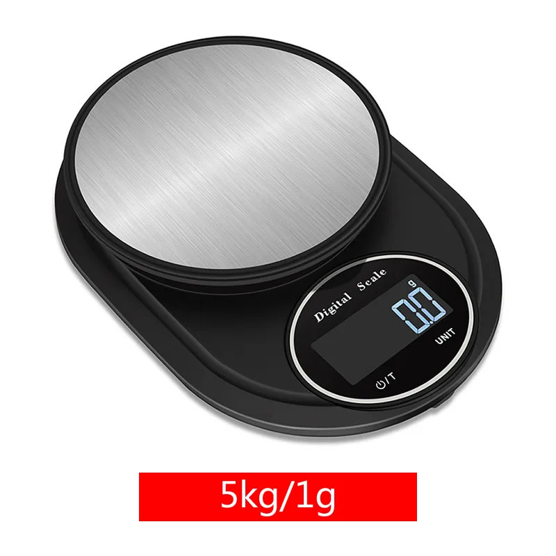 5kg 1g 1 кг/2 кг/3 кг/5 кг Смарт цифровые кухонные весы электронные высокоточные весы выпечки Еда кухни грамм металлическое ведро поверхности - Цвет: 5kg 1g