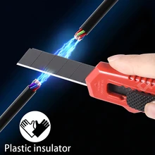 

Utility Knife Stainless Steel Insulation Paper Cutter Retractable Cutting DIY Art Knives Stationery Hand Tools QHTITEC