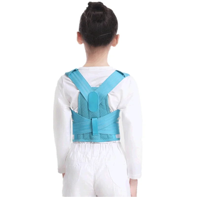 Blue Корректор осанки для поддержки спины, плеч, поясницы, талии, коррекции для детей, дышащие, прочные, удобные - Цвет: Blue