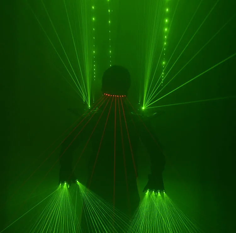 

Red laser glasses green laser light gloves led waistcoat singer dj stage dance nightclub performance luminous costume