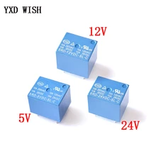Mini relé de 5 pinos SRD-05VDC-SL-C SRD-12VDC-SL-C SRD-24VDC-SL-C, relé 10a 5v 12v 24v dc com 10 peças