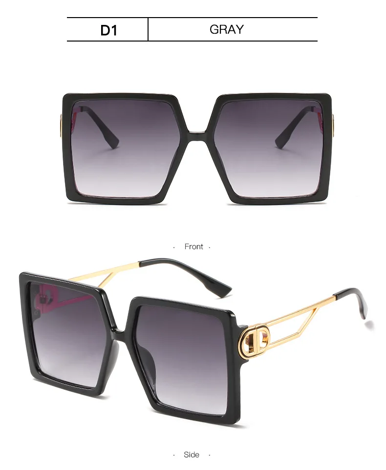 Squar Sunglasss Womn Fashion 2023  Nw Vintag Shads Mn Brand Dsign  Big Sun Glasss UV400 Ovrsizd Eywar_voghion.com