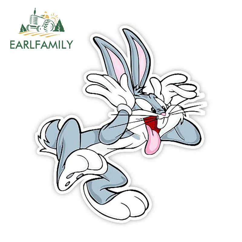 EARLFAMILY 13 см x 11 3 СМ милая наклейка в виде багсов зайчика забавная для стайлинга