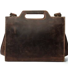 Новое поступление, портфель из натуральной кожи, Мужская Дизайнерская модная сумка, Crazy Horse, сумка из воловьей кожи, мужская элегантная сумка через плечо, DF107