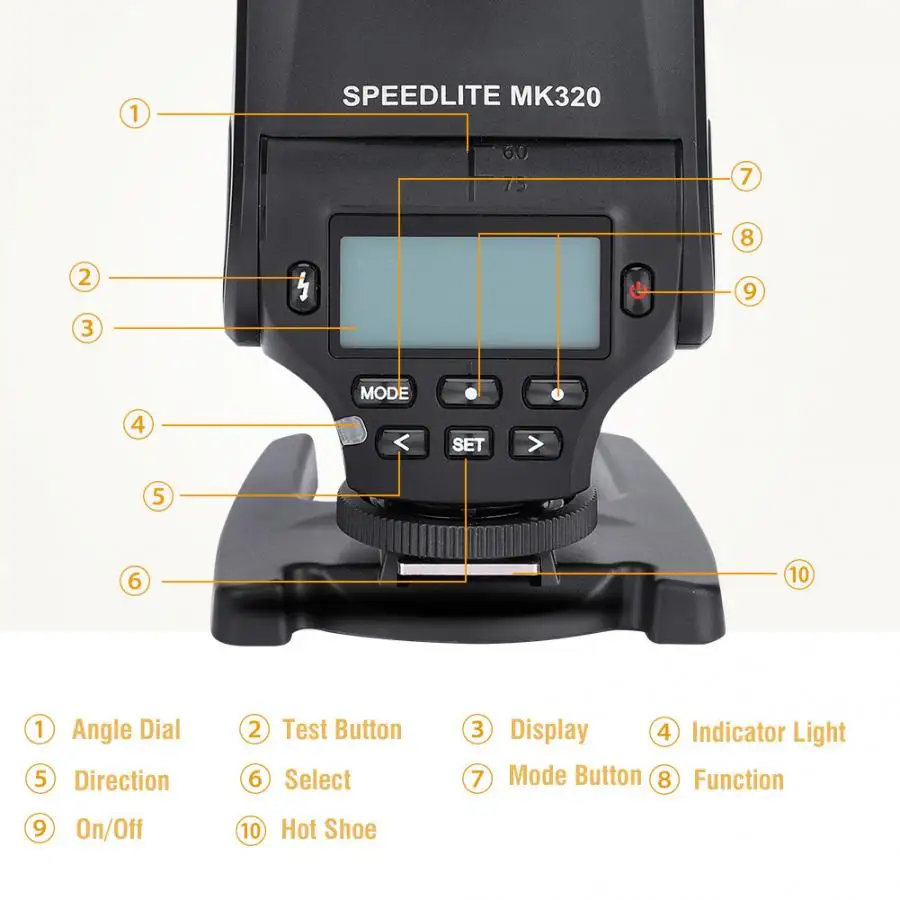 Meike MK320-C вспышка ITTL/ETTL Speedlite 5600k ЖК-экран для камер Canon серии DSLR Мини Вспышка Speedlite аксессуары для фотосъемки