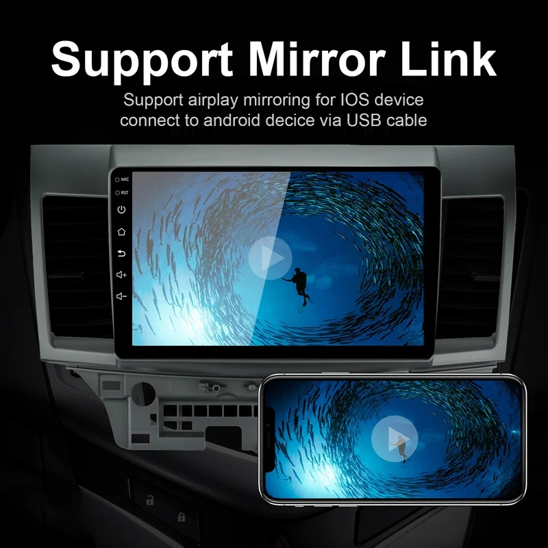 Android 10 1 автомобильный Радио Стерео GPS навигация Bluetooth USB плеер 2G + 16G для Mitsubishi Ralliart