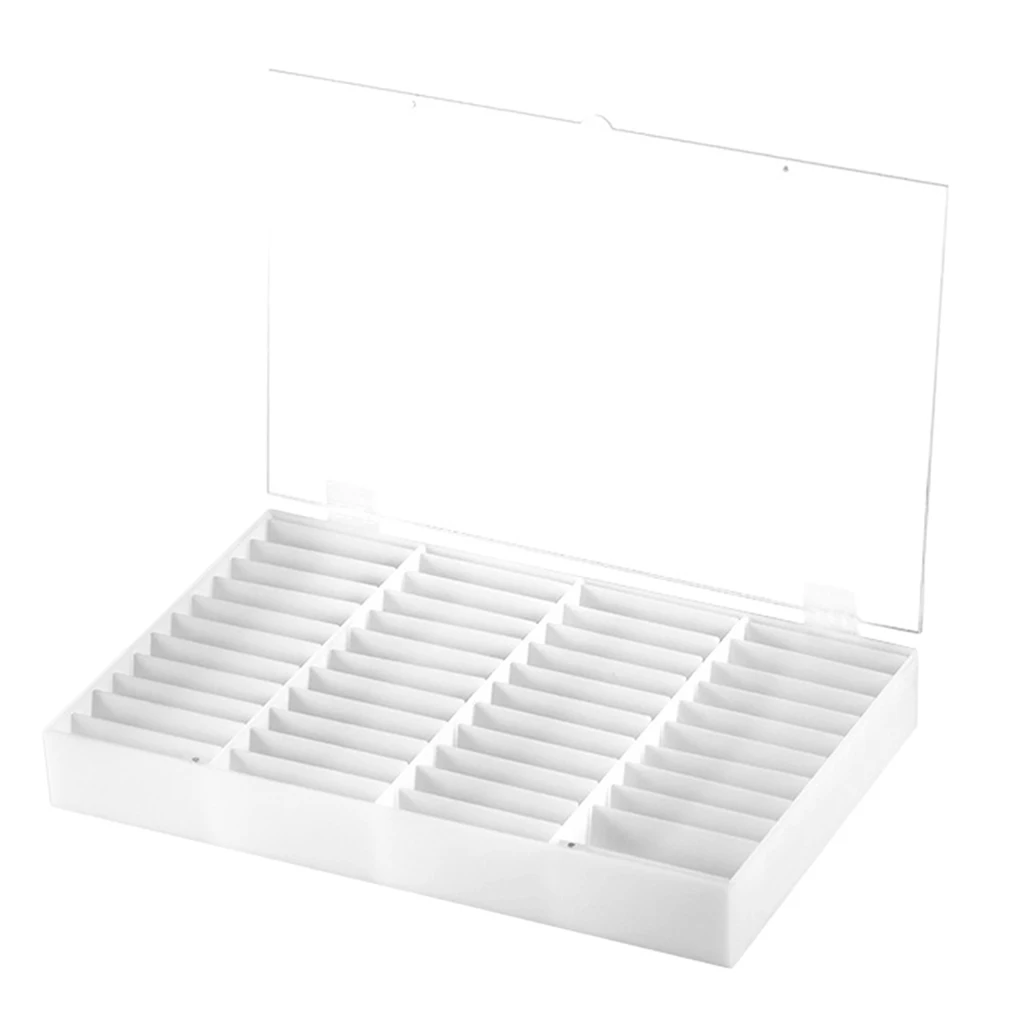 

Anti-dust False Nails Board Storage Box Case Organizer Palette w/ Clear Lid