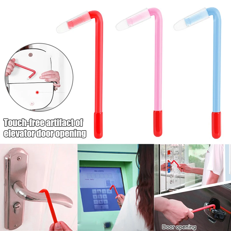 

Newly Elevator Button Stick Touching Free Door Open Handle Contactless Button Protection Appliances MK