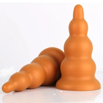 Hot Selling Anal Dildo Sex Toys Women Men Fist Strap On Masturbators Vaginal Anus Dilator Big Butt Plug Pull Bead With Suction 2