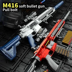 Pistola de balas suaves M416, juguete de pistola de combate CS, eyección de concha, EVA, Rifle de francotirador