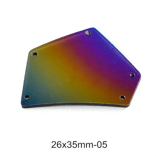 26x35mm-P05 20 шт Радужное зеркало пришить на Стразы больше формы акриловая Радуга пришить на горный хрусталь платье аксессуары F0160 - Цвет: 26x35mm-P05