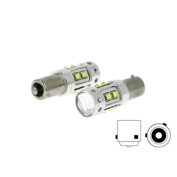 

CARALL LS2190 Led lamp H21 BAY9s H21W 12V 50W cool white 10 Smd Cree staggered feet