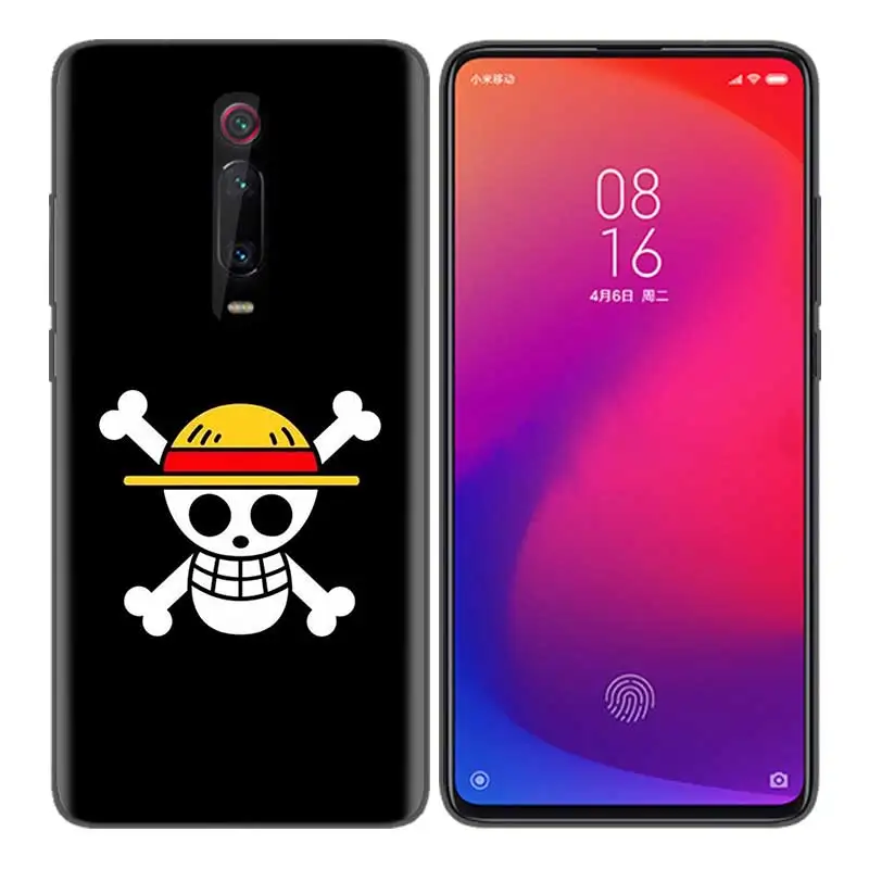 Черный мягкий силиконовый чехол-сумка для Xiaomi mi 9T CC9 Red mi 4 4X5 6 6A 7 7A Note Plus K20 Pro F1 Tampa Fall one piece Luffy - Цвет: Серый