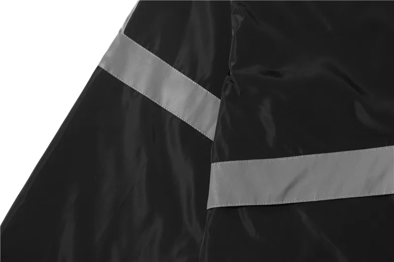 Dark Icon 3M Reflection Jacket Men with Hoodie Black Windbreaker Hooded Jackets Men Short Design Jacket for Men