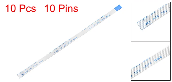10 Pins Uxcell 10 шт. 0,5 мм Шаг 76 мм/150 мм FPC FFC гибкий ленточный кабель для ЖК-телевизора автомобиля аудио dvd-плеер камеры ноутбука(тип B - Цвет: 10 Pins