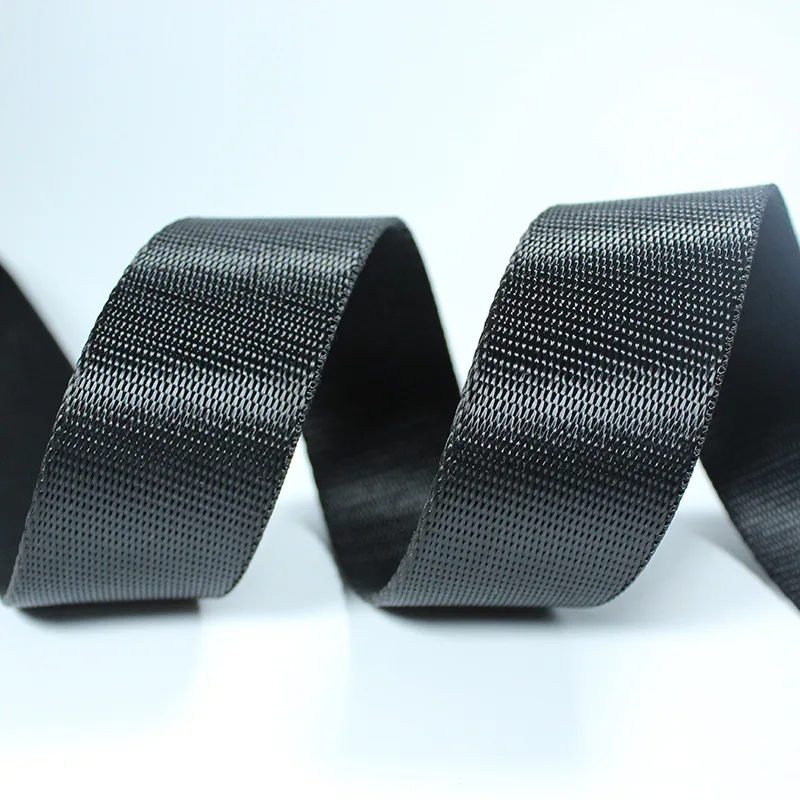 

2inch(50mm) width 50yards/lot High-grade Imitated nylon Webbing Plain Black Polyester Backpack Strap