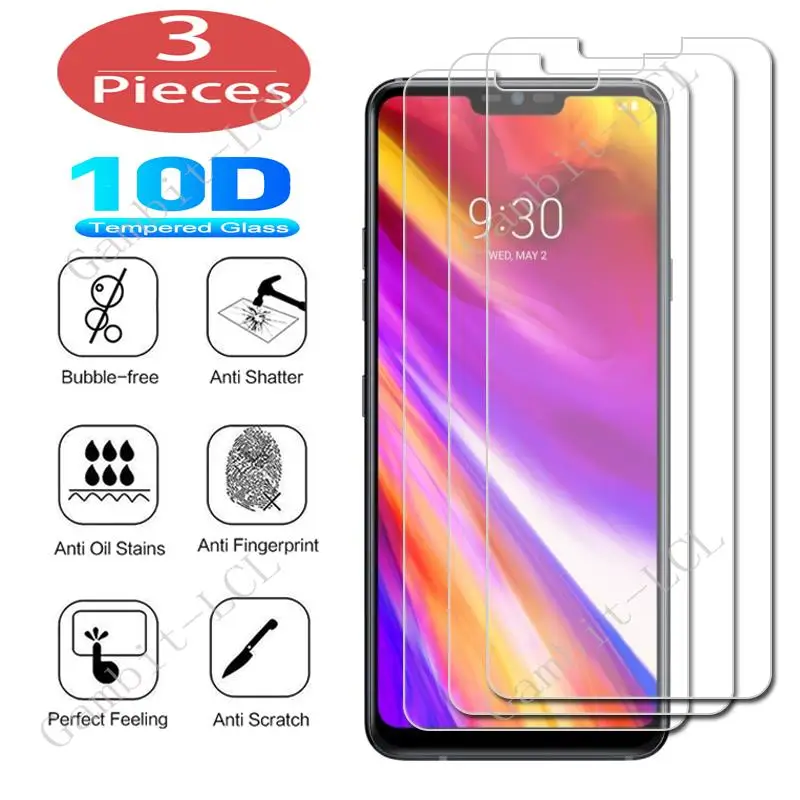 Защитное стекло 3 шт. для LG Q9 One V40 V50 V50S ThinQ G7 подходит + K10 2018 K11 Plus Q7 G6 Q6 Q6α закаленное