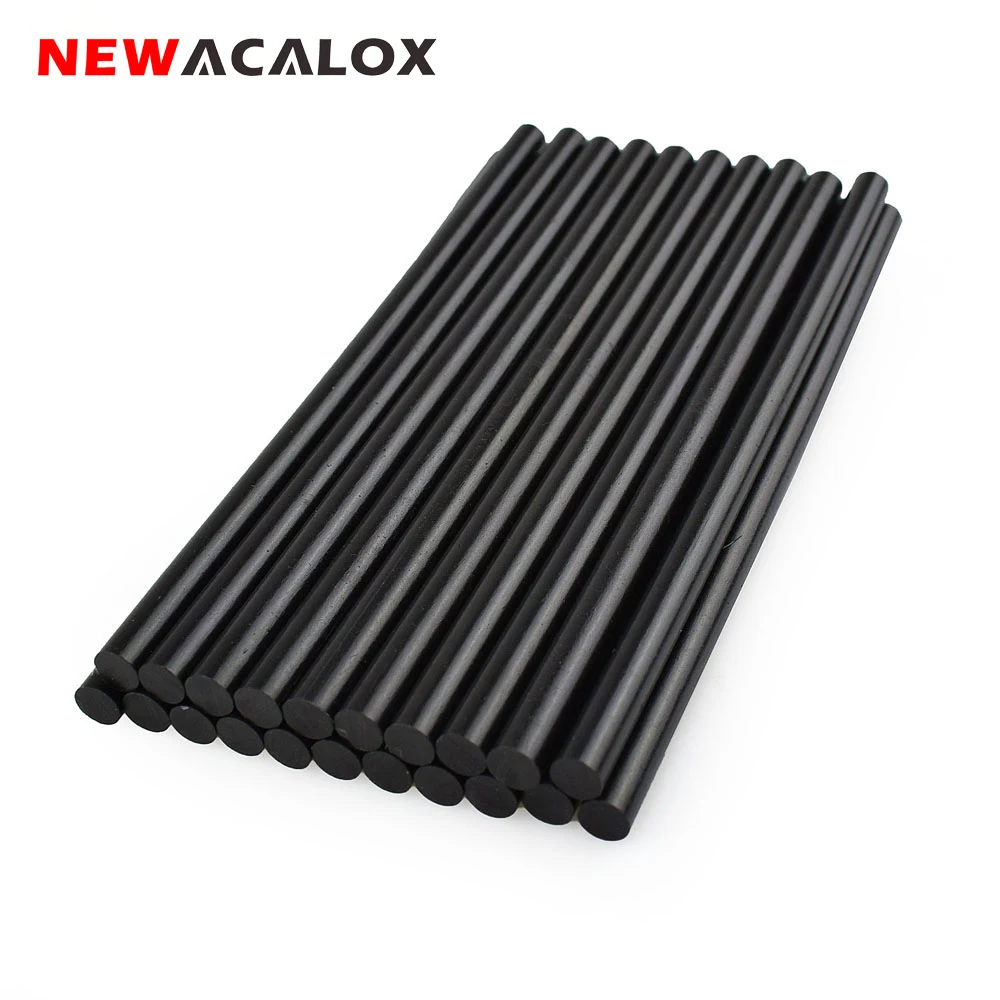 NEWACALOX 20 шт./лот 7 мм черные термоплавкие клеевые палочки DIY ручные инструменты