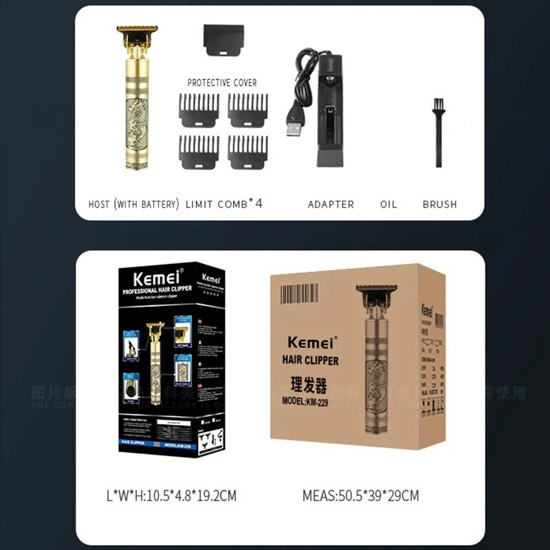 Original Kemei Men's Professional Metal Housing Finishing Edging Hair Trimmer Electric Haircut Beard Clipper Hair Cutter Machine hair trimmer,hair clipper