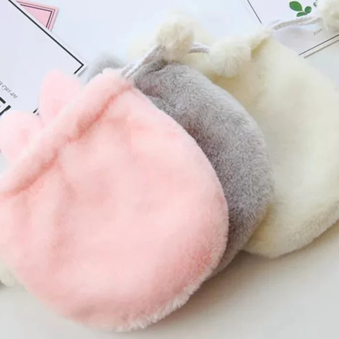 Kawaii Portable Plush Rabbit Box Makeup Cosmetic Bag Drawstring Toiletry Case 998