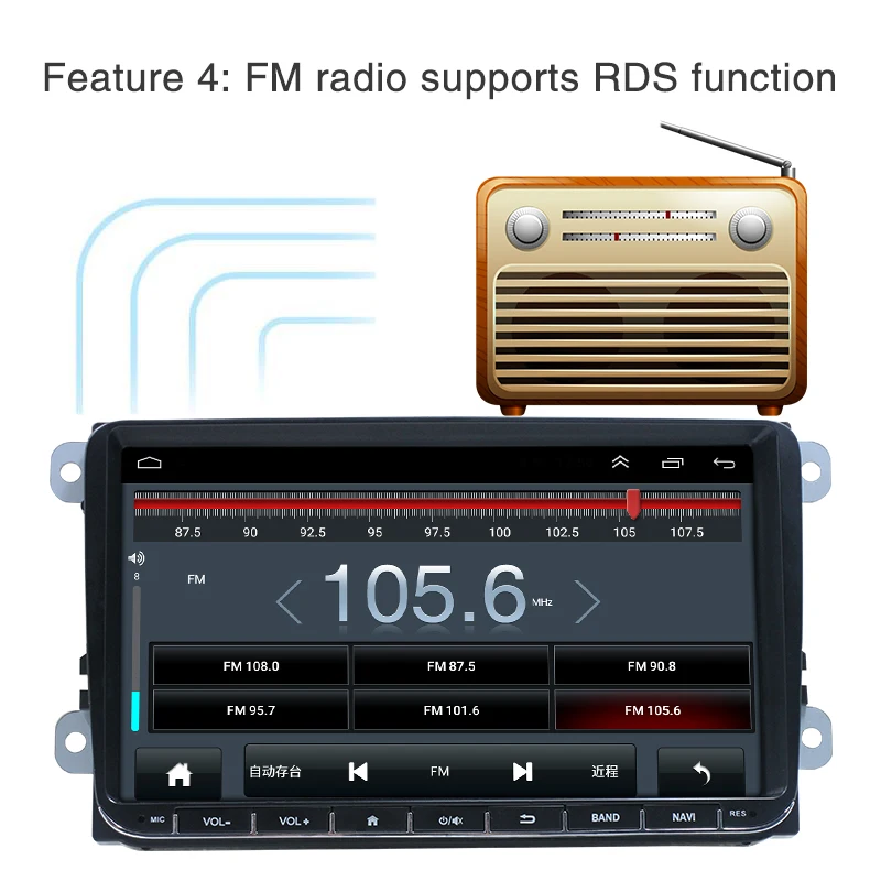 2Din Android 9,0 автомобиль 9 дюймов Радио стерео плеер Hd экран Gps навигация 4,0 Bluetooth для-V w Passat Golf Mk5 Mk6 Jtta T5 Eos