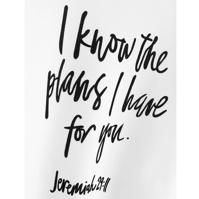 I Know The Plans I Have For You Jeremiah 29:11 Sweatshirt Casual Women Catholic Christian Pullovers Autumn Jumper Slogan Hoodies