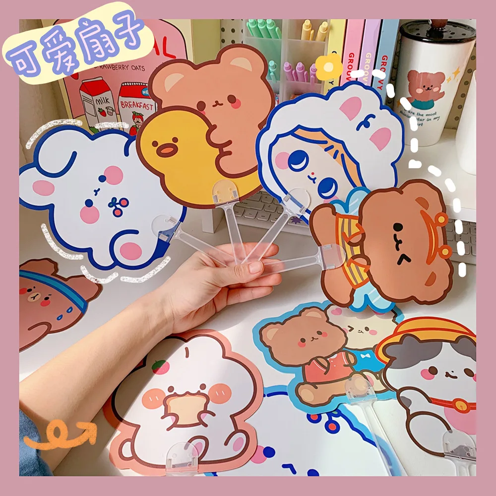 

Creative Cartoon PP Small Fan Children Students Summer Cute Mini Portable Plastic Fan Hand Fan