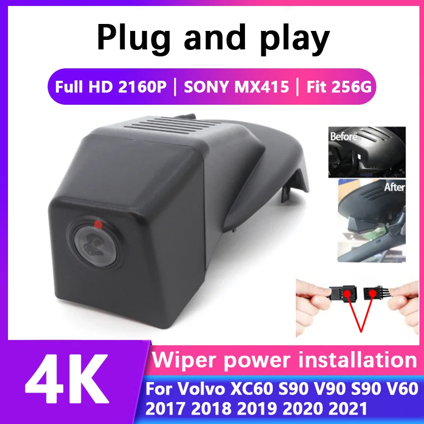 Легкая Установка Видеорегистраторы для автомобилей Wi-Fi Dash Cam Видео Регистраторы