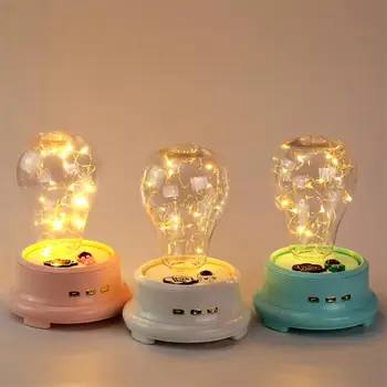 

LED Night Lighting Music Boxes Preserved Rose Flowers Bluetooth Music Speaker Voice Box for Home Decoration