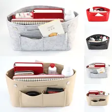 

Felt Travel Cosmetic Bag Organizer Insert Bag Women Felt Fabric Travel Light Handbag Practical Felt Ladies Cosmetic Bag