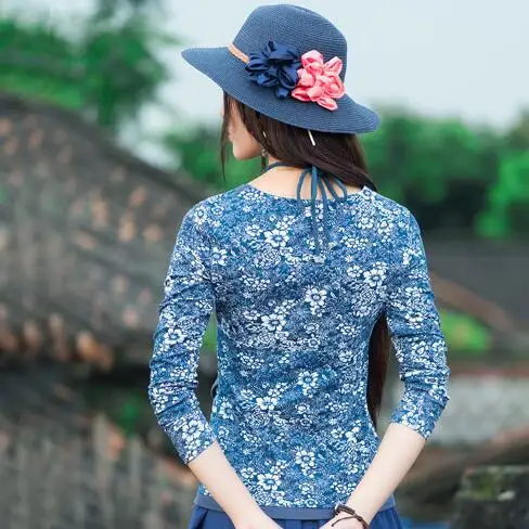 Женские блузки blusas y camisas mujer размера плюс, традиционная китайская одежда Harajuku, этнический пояс, блузка с принтом, рубашка DF364