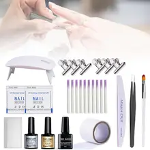 DIY инструмент для маникюра, набор гелей для наращивания ногтей из акрилового стекловолокна, набор для маникюра, УФ-гель для ногтей, полиудлинительные наборы, маникюрные инструменты