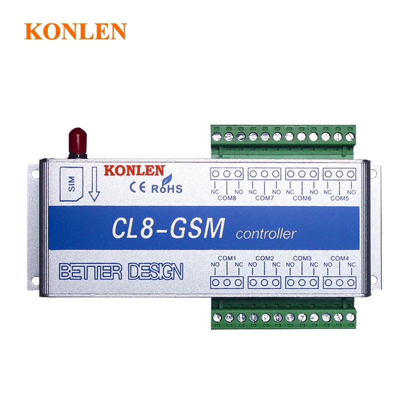 KONLEN GSM 8 способ реле Управление; умный дом Мощность переключатель SMS вызова удаленного Управление светильник ворот электронный замок сервер насос