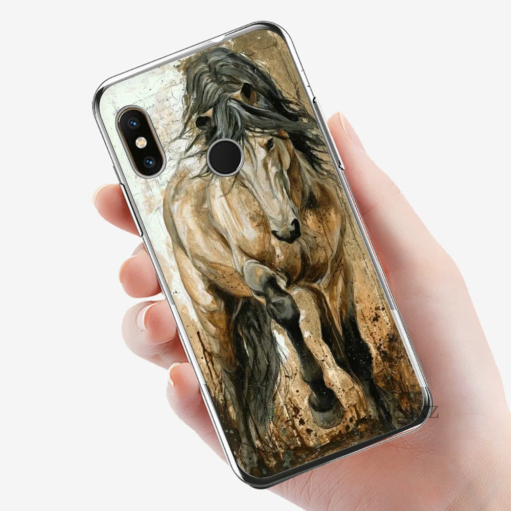 6 Чехол для телефона для Xiaomi mi CC9 CC9E 9T mi x 2 S, 6, 8, 9, SE A1 A2 5X 6X макс 3 A3 Pro Lite чехол конь перламутровая втирка для ногтей - Цвет: 6
