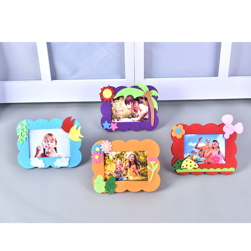 Saizhi Kids Сделай Сам Набор для рукоделия 3D мультфильм фоторамка головоломка игрушка Дети ручной работы EVA тканевая наклейка детский набор игрушек для творчества SZ3629